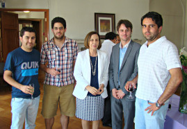 Alumnos de la tercera generación del programa junto a Patricia Klapp, Gestora MBA Minero y Directora de Relaciones y Institucionales de Ingeniería y Jacques Clerc, Enrique Silva, SubDirector Comité Académico del MBA Minero.