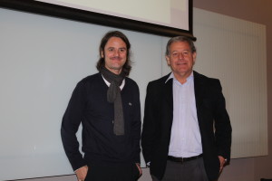 Jacques Clercc, Subdirector Comité Académico del MBA Minero junto a Marcelo Awad, Director de Empresas.